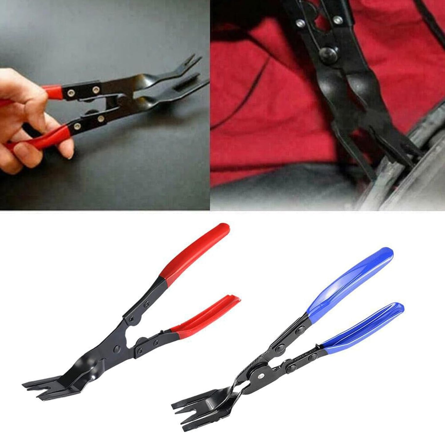 2 Stück Nietzange Aus Kunststoff, Türverkleidungs Lösezange, Türverkleidung Zange Zum Entfernen Von Clips, Nieten Entferner Werkzeugsatz, Removal Panel Clip Zange Clipzange Für Auto Tür