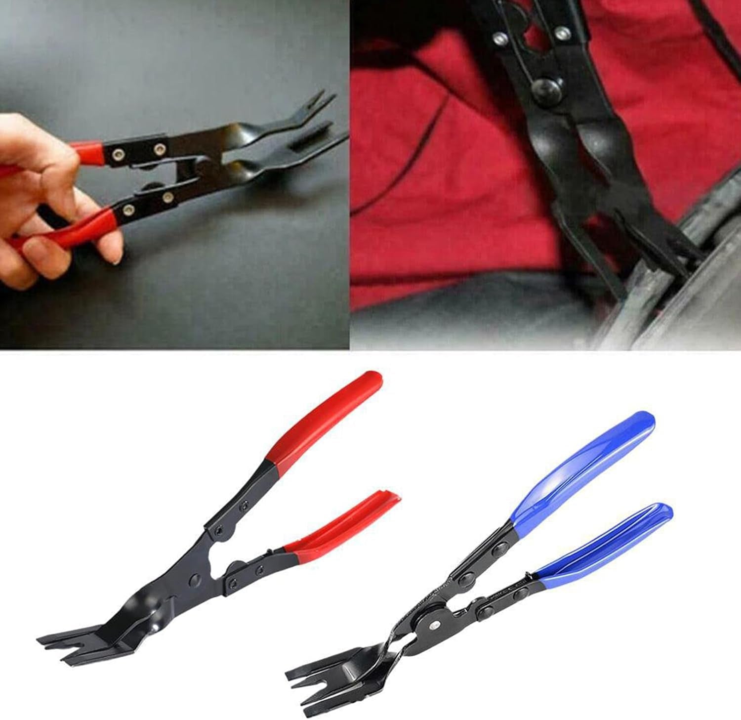 2 Stück Nietzange Aus Kunststoff, Türverkleidungs Lösezange, Türverkleidung Zange Zum Entfernen Von Clips, Nieten Entferner Werkzeugsatz, Removal Panel Clip Zange Clipzange Für Auto Tür