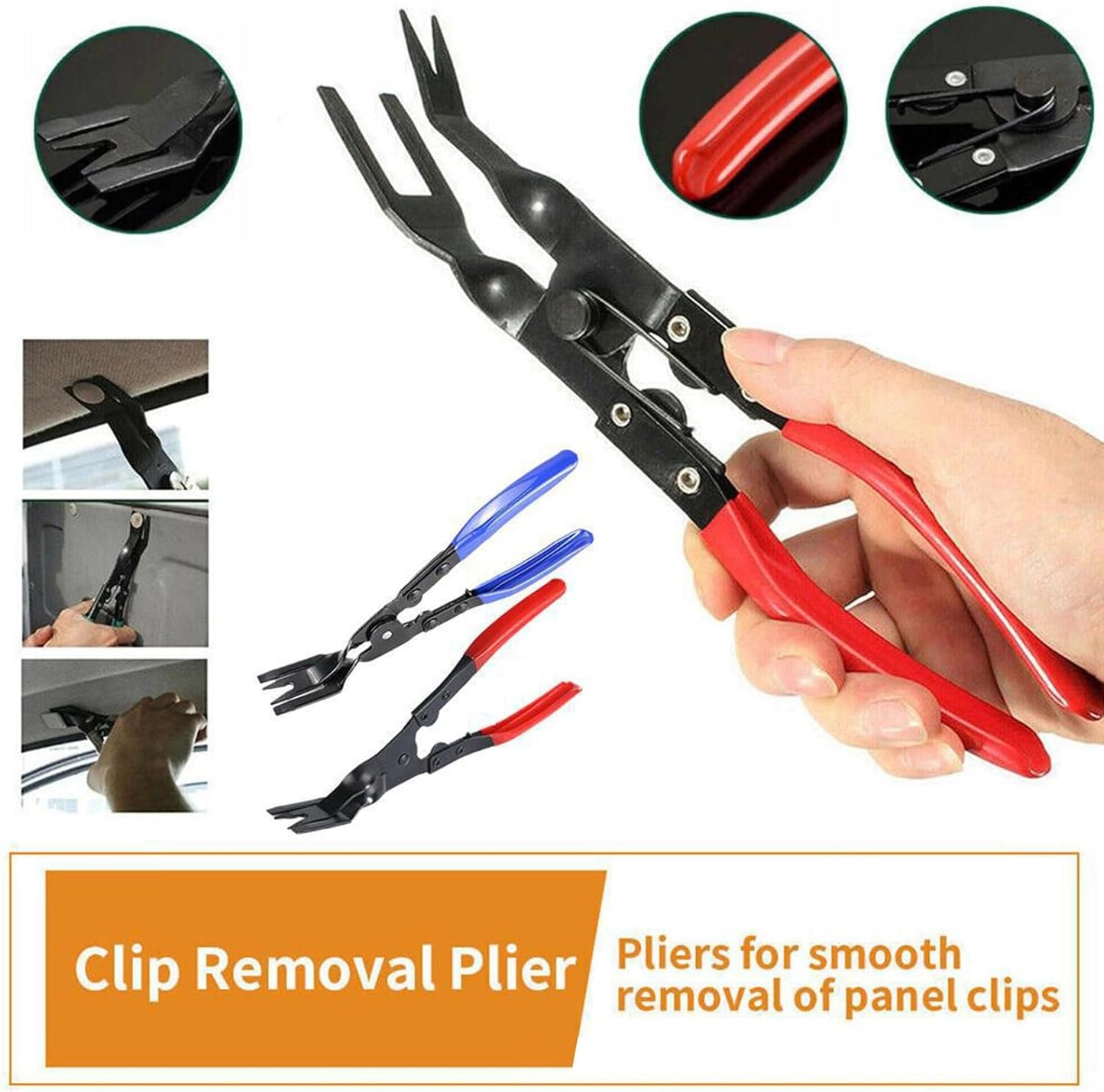 2 Stück Nietzange Aus Kunststoff, Türverkleidungs Lösezange, Türverkleidung Zange Zum Entfernen Von Clips, Nieten Entferner Werkzeugsatz, Removal Panel Clip Zange Clipzange Für Auto Tür