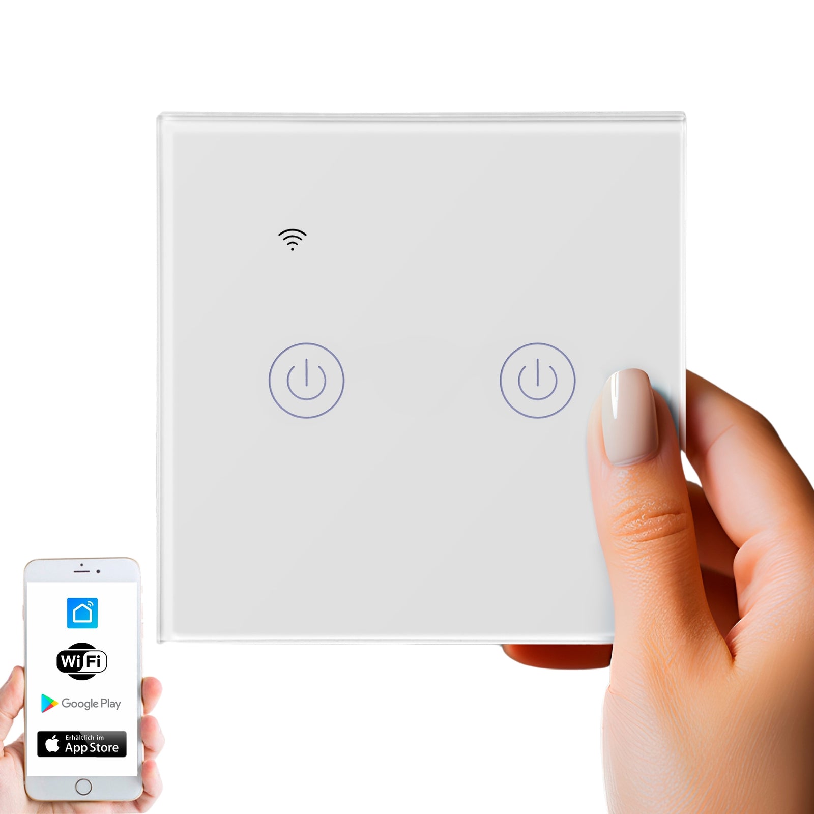 Wlan Smart Touch Lichtschalter Glas Touchschalter WLAN Lichtschalter Smart Life