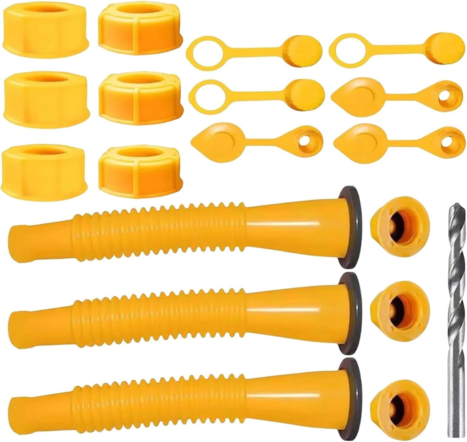 Dosenauslauf | 3 Sets Anti-Spill Dosendüse Ausgießer Für Einfache Ölübertragung – Auslaufsichere Dosenausläufe Düsen, Ausgießdüsen-Kit Kontrolliert Für Die Meisten 1/2/5/10 Gallen-Ölkannen