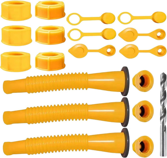 Dosenauslauf | 3 Sets Anti-Spill Dosendüse Ausgießer Für Einfache Ölübertragung – Auslaufsichere Dosenausläufe Düsen, Ausgießdüsen-Kit Kontrolliert Für Die Meisten 1/2/5/10 Gallen-Ölkannen