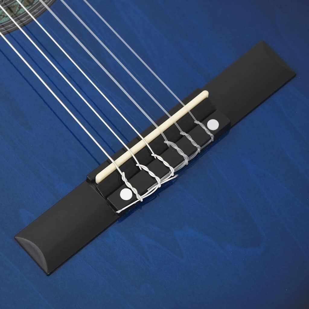 Westerngitarre Cutaway Mit Equalizer Und 6 Saiten Blau