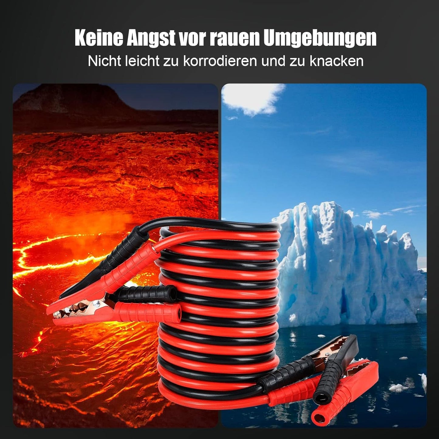 Überbrückungskabel 2X4M Starterkabel LKW Starthilfekabel Autobatterie Notfall Kabel 2000Amp 12/24V Den Schnellstart Verwicklungsfreies Mit Aufbewahrungstasche Für Benzin Und Dieselmotoren PKW