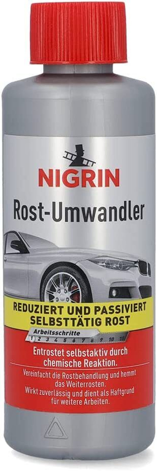 NIGRIN 74032 Auto Rostumwandler Rostlösend Rostentferner Selbstaktiv Pkw 200 Ml