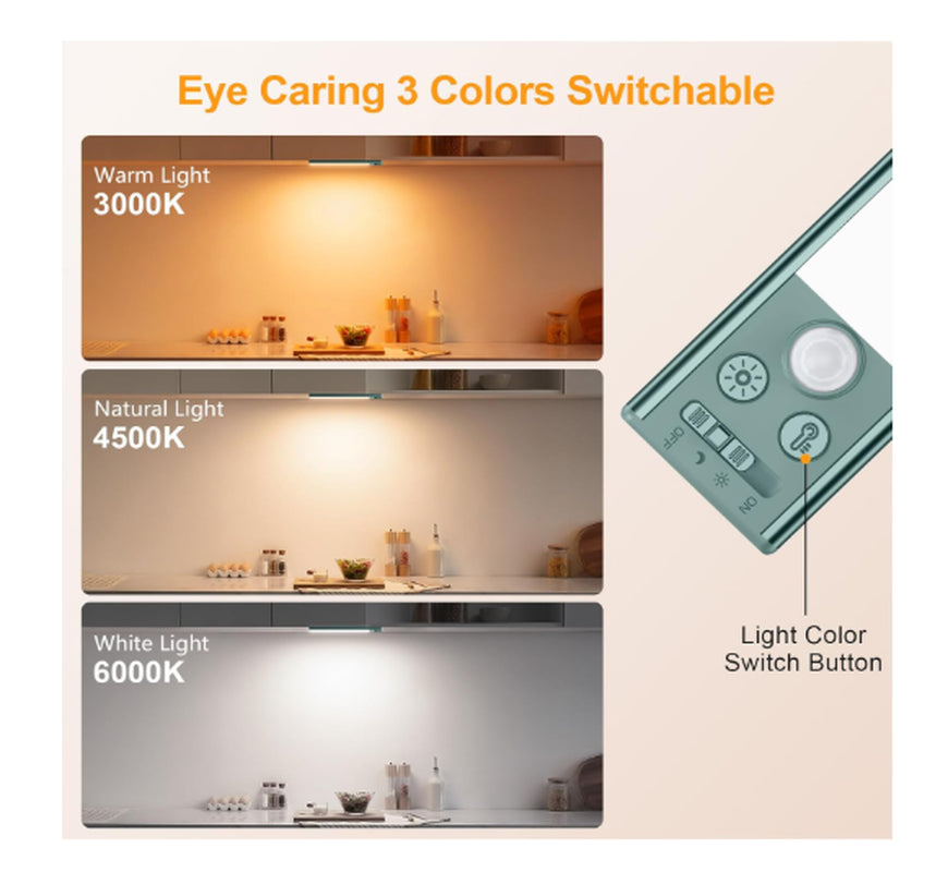 Cabinet Lighting Under-Unit Light Kitchen LED Motion Sensor – 26Cm 84 Leds Green