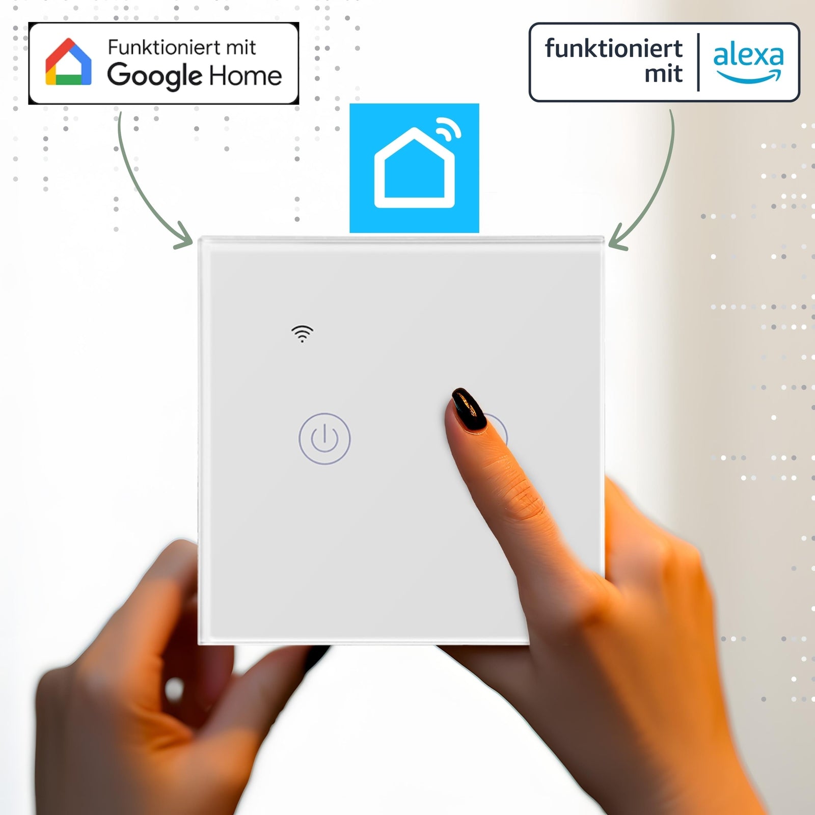 Wlan Smart Touch Lichtschalter Glas Touchschalter WLAN Lichtschalter Smart Life