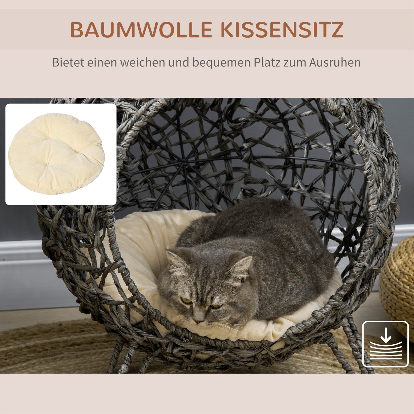 Katzenhaus Mit Kissen Katzenschlafpl