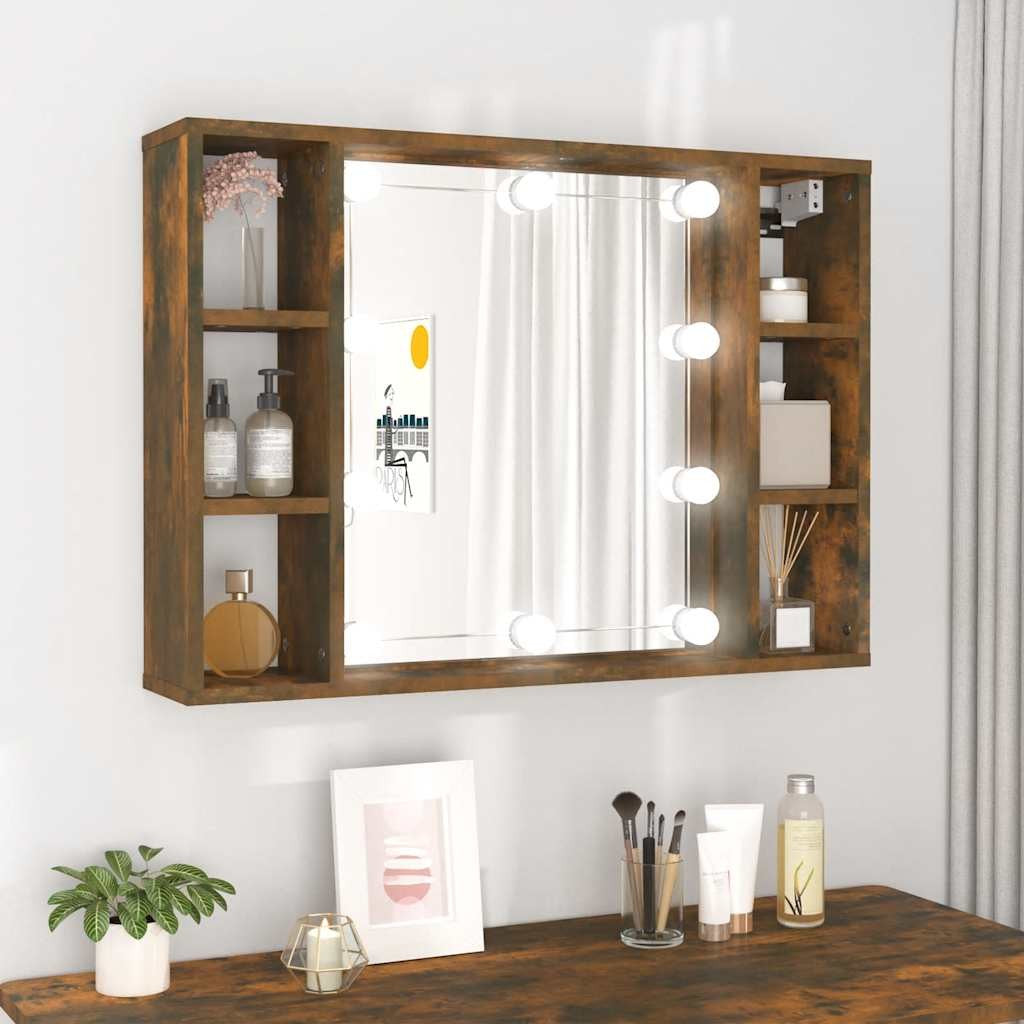 Spiegelschrank Mit LED Badschrank Badspiegel Badezimmer Hängeschrank Vidaxl