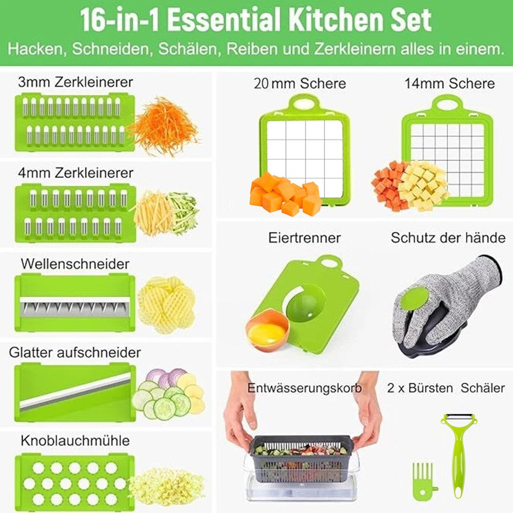 15 Multischneider Set Gemüseschneide