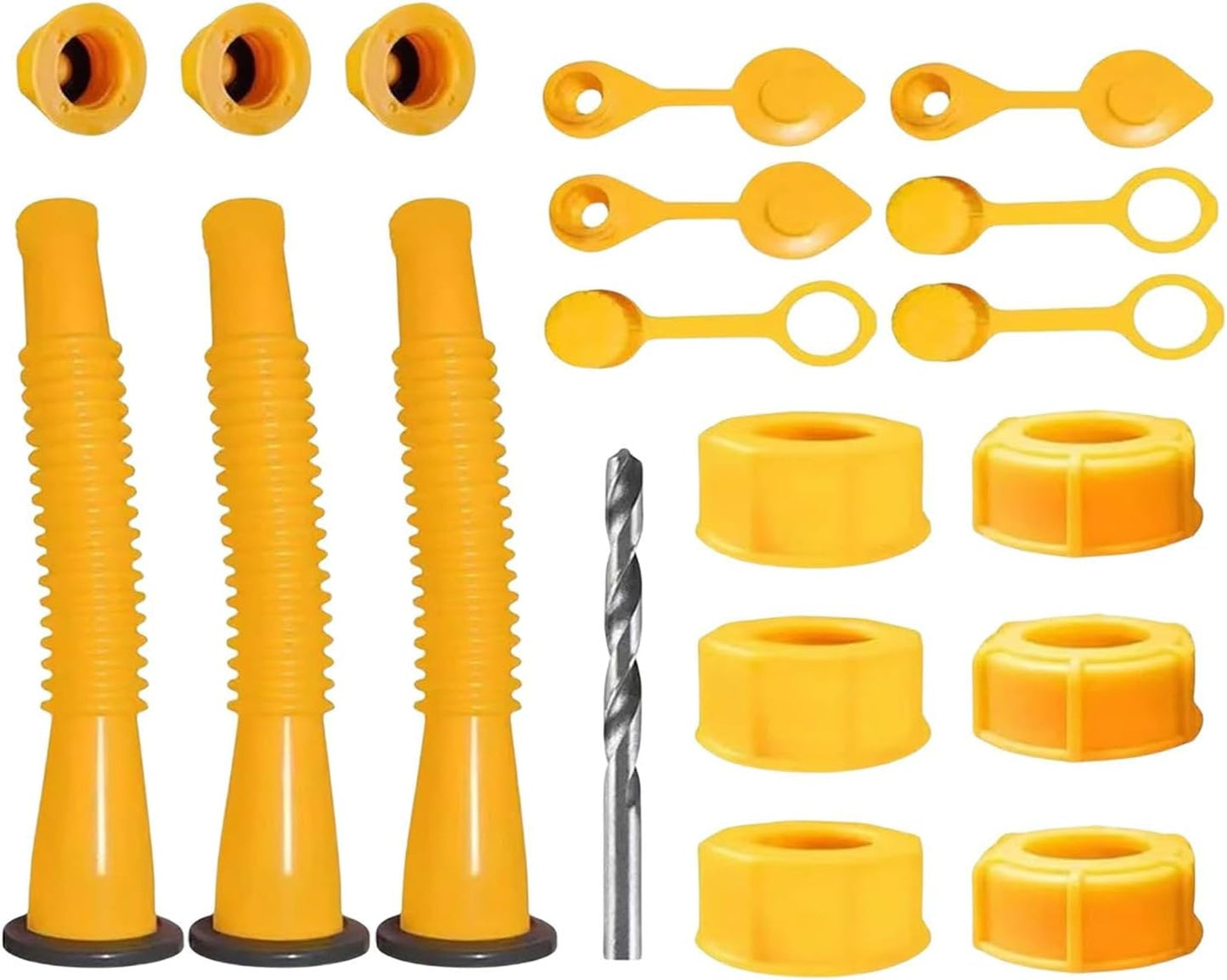 Dosenauslauf | 3 Sets Anti-Spill Dosendüse Ausgießer Für Einfache Ölübertragung – Auslaufsichere Dosenausläufe Düsen, Ausgießdüsen-Kit Kontrolliert Für Die Meisten 1/2/5/10 Gallen-Ölkannen