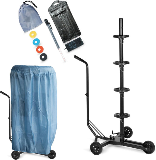 Cartrend Felgenbaumwagen, Felgenbaum Fahrbar Mit Reifenschutzhülle, Bis 255 Mm Reifenbreite, Felgenschonende Auflagen