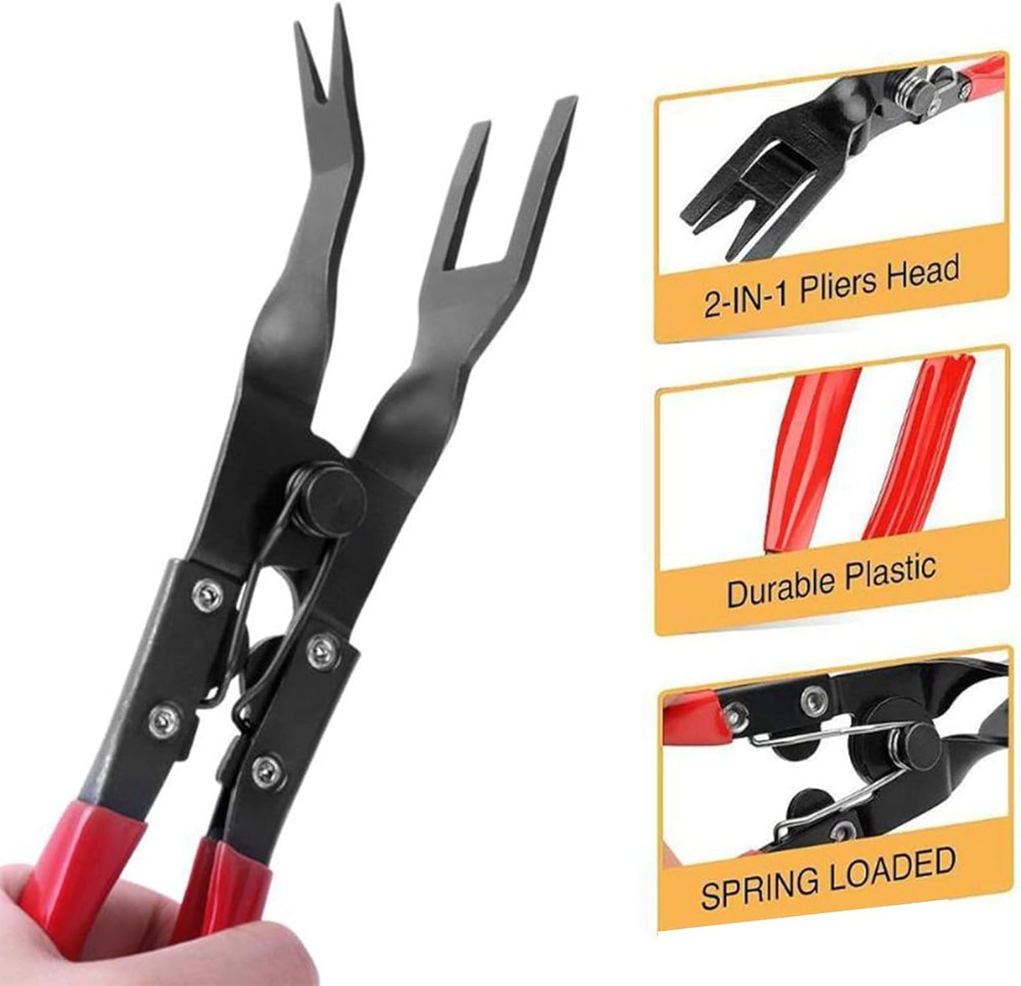 2 Stück Nietzange Aus Kunststoff, Türverkleidungs Lösezange, Türverkleidung Zange Zum Entfernen Von Clips, Nieten Entferner Werkzeugsatz, Removal Panel Clip Zange Clipzange Für Auto Tür