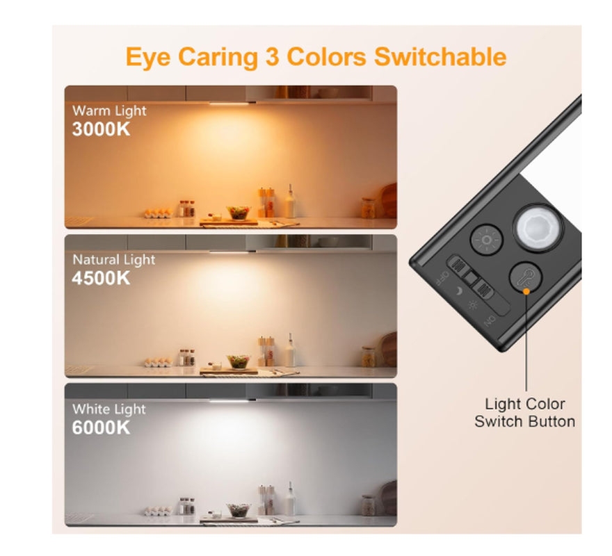 Cabinet Lighting Under-Unit Light Kitchen LED Motion Sensor – 26Cm 84 Leds Black