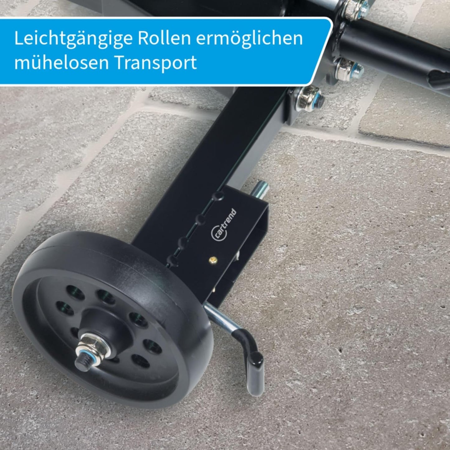 Cartrend Felgenbaumwagen, Felgenbaum Fahrbar Mit Reifenschutzhülle, Bis 255 Mm Reifenbreite, Felgenschonende Auflagen