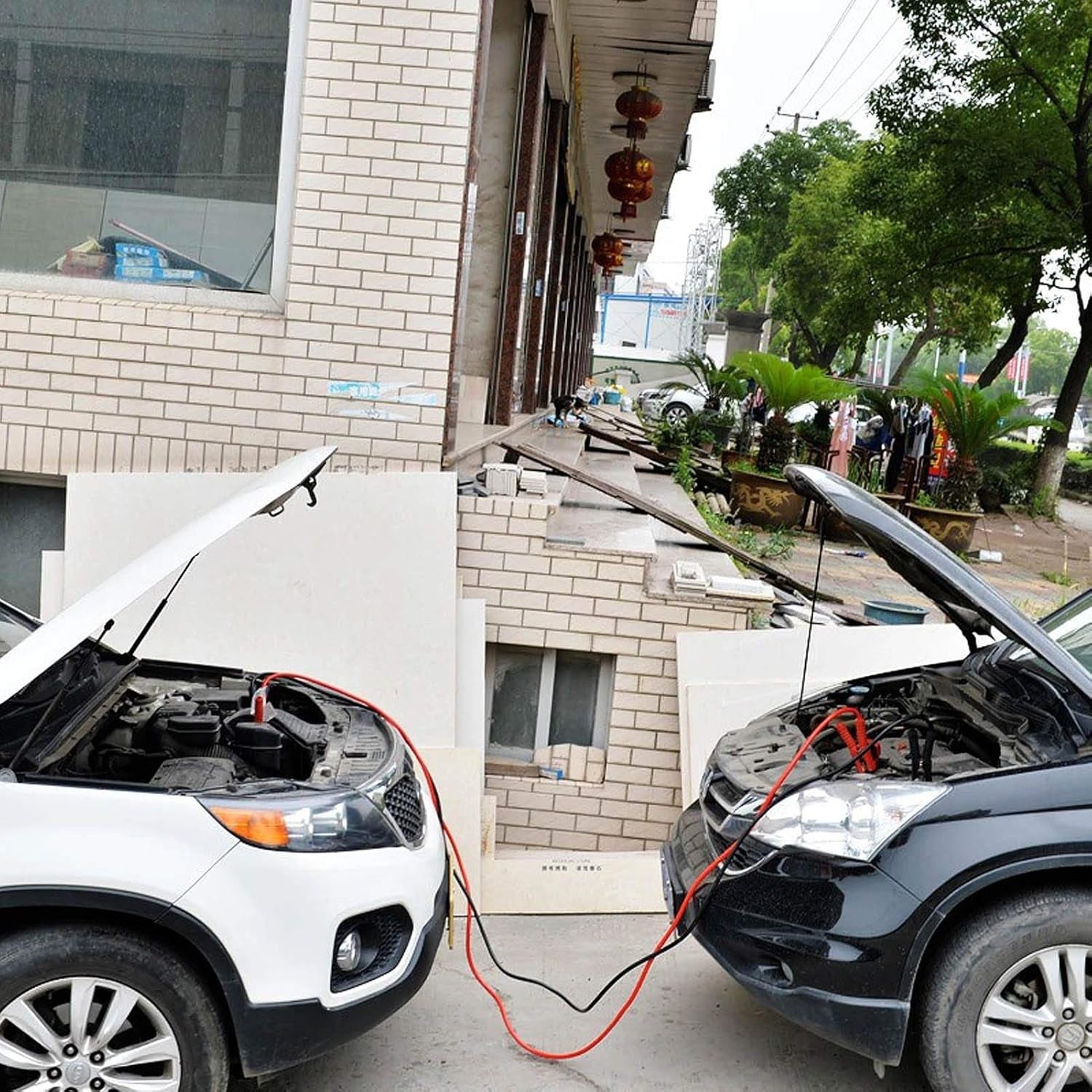 Überbrückungskabel 2X4M Starterkabel LKW Starthilfekabel Autobatterie Notfall Kabel 2000Amp 12/24V Den Schnellstart Verwicklungsfreies Mit Aufbewahrungstasche Für Benzin Und Dieselmotoren PKW