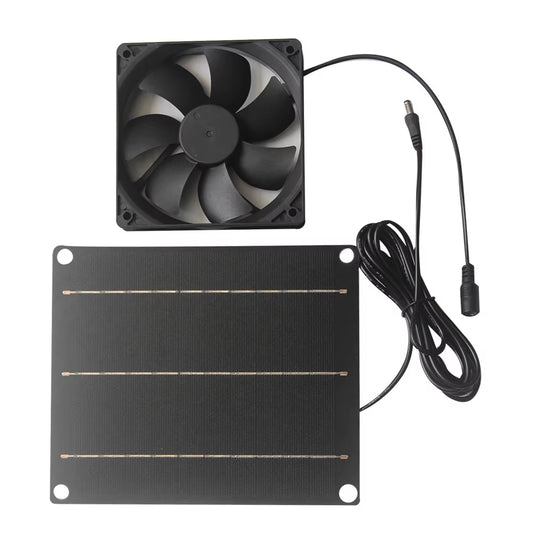 6V 6W Solar Exhaust Fan Waterproof Mini Ventilator Solar Attic Fan Roof Exhaust Fan for Dog Chicken House RV Greenhouse Fan