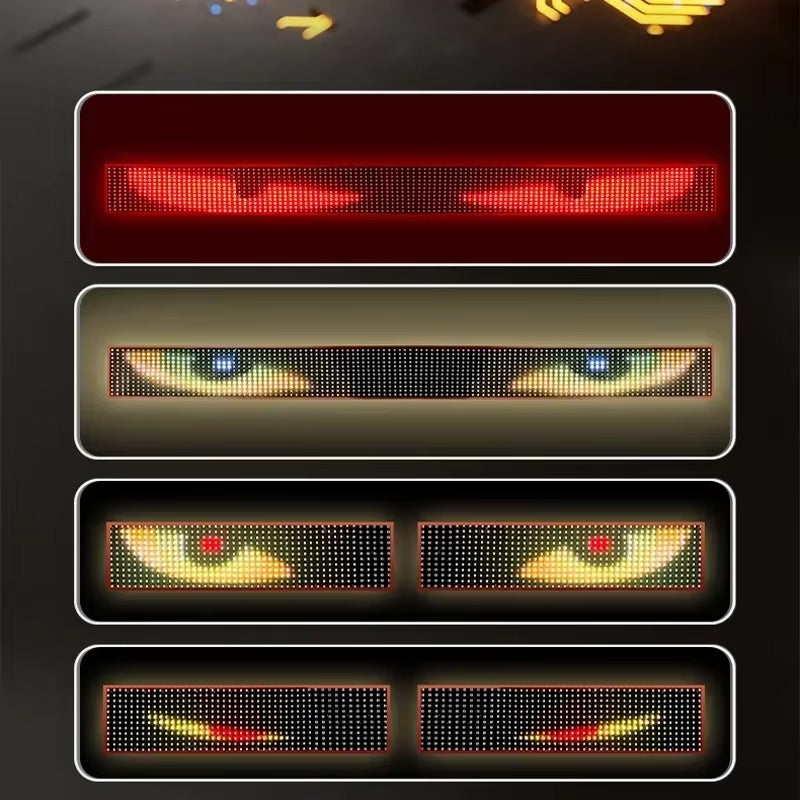 LED Truck Car Devil Eye Light APP Remote Control Screen Lights Custom Text Animation Pattern Lighting Display Board Windshield
