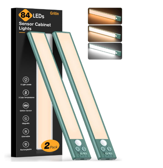 Cabinet Lighting Under-Unit Light Kitchen LED Motion Sensor – 26Cm 84 Leds Green