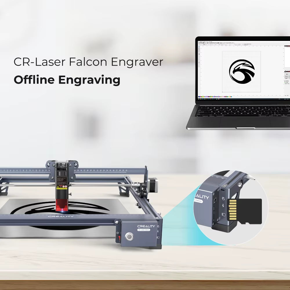 Creality Falcon Laser Engraver 10W Laser Cutter Engraving Machine 400X415Mm Blue Light Precisely CNC Machine for Wood